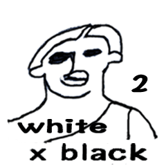 white x black sticker 2