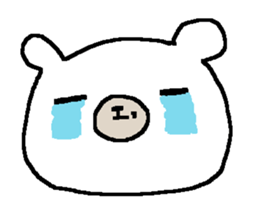 Simple white bear. sticker #9152443