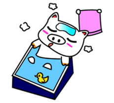 Black and white pig sticker #9153404