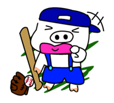 Black and white pig sticker #9153408