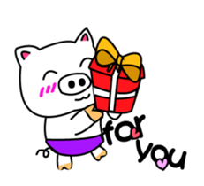 Black and white pig sticker #9153420