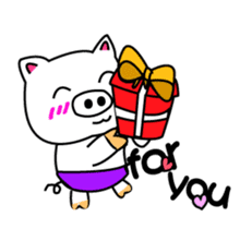 Black and white pig sticker #9153420