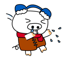 Black and white pig sticker #9153430