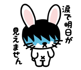 Rabbit holding darkess inside. sticker #9153475