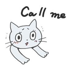 GOGOcute cat English sticker #9154562