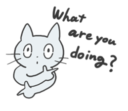 GOGOcute cat English sticker #9154576