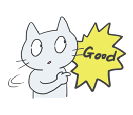 GOGOcute cat English sticker #9154579
