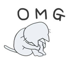 GOGOcute cat English sticker #9154584