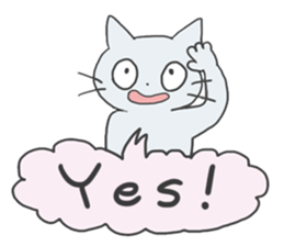 GOGOcute cat English sticker #9154585