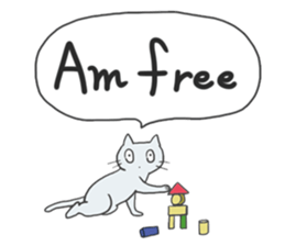 GOGOcute cat English sticker #9154587