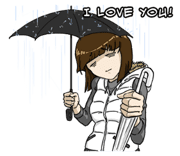 31 Days I love you 9 Days I hate you (F) sticker #9154659