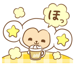 white monkey New Year's and New Year's sticker #9154993