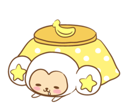 white monkey New Year's and New Year's sticker #9154995