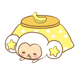white monkey New Year's and New Year's sticker #9154995