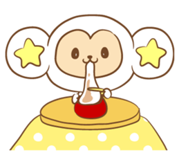 white monkey New Year's and New Year's sticker #9154998