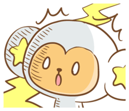 white monkey New Year's and New Year's sticker #9155000