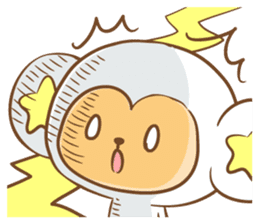 white monkey New Year's and New Year's sticker #9155000