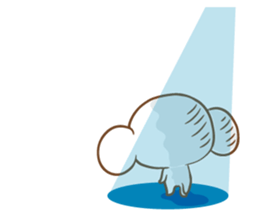 white monkey New Year's and New Year's sticker #9155001