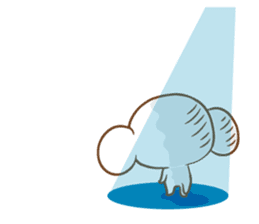 white monkey New Year's and New Year's sticker #9155001