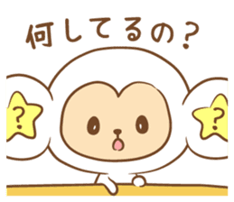white monkey New Year's and New Year's sticker #9155002