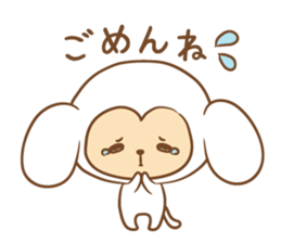 white monkey New Year's and New Year's sticker #9155005