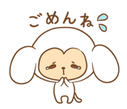 white monkey New Year's and New Year's sticker #9155005