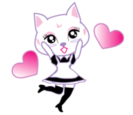 Cute Cat Maid sticker #9156286