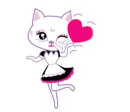 Cute Cat Maid sticker #9156287