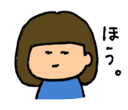 the bobbed hair girl Sticker sticker #9156673