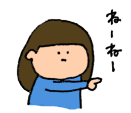 the bobbed hair girl Sticker sticker #9156690