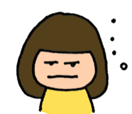 the bobbed hair girl Sticker sticker #9156694