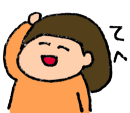 the bobbed hair girl Sticker sticker #9156700