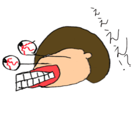 the bobbed hair girl Sticker sticker #9156702