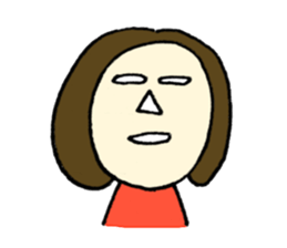 the bobbed hair girl Sticker sticker #9156704