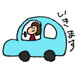 the bobbed hair girl Sticker sticker #9156709