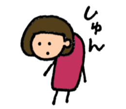 the bobbed hair girl Sticker sticker #9156710