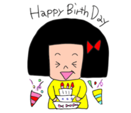 1st of the girl of bobbed hair. sticker #9158660