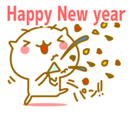 Cute Cat. year end and new year. sticker #9159676
