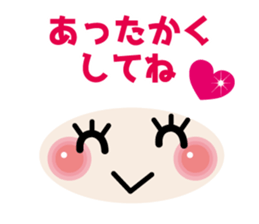 Easy to use! Face mark stickers [Winter] sticker #9160168