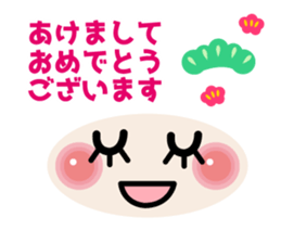 Easy to use! Face mark stickers [Winter] sticker #9160190