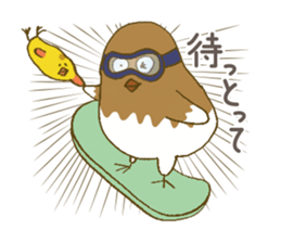 Grouse parent-child & cute ermine/winter sticker #9160754