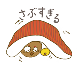 Grouse parent-child & cute ermine/winter sticker #9160757