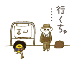 Grouse parent-child & cute ermine/winter sticker #9160790