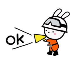 Rescue party of the child rabbit sticker #9160876