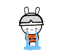 Rescue party of the child rabbit sticker #9160883