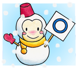Monkey's winter & New Year's greetings sticker #9160912