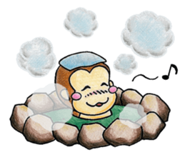 Monkey's winter & New Year's greetings sticker #9160938