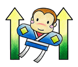 Monkey's winter & New Year's greetings sticker #9160946