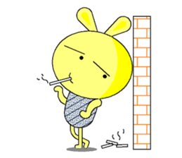 Humor rabbit sticker #9161082