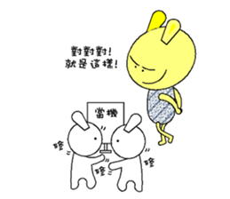 Humor rabbit sticker #9161099